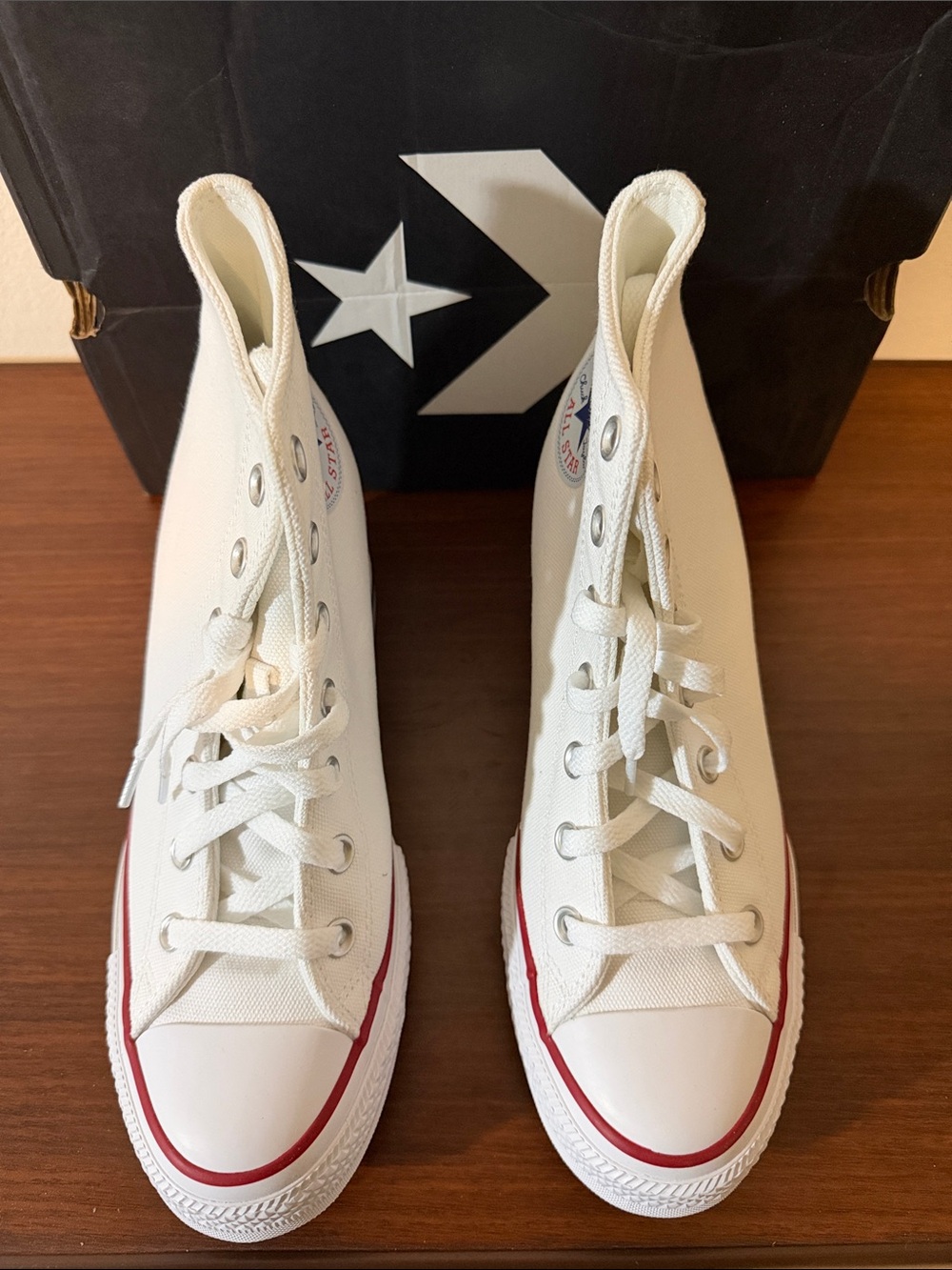 White High-Top hidden wedge Chucks - Picture 4 of 12